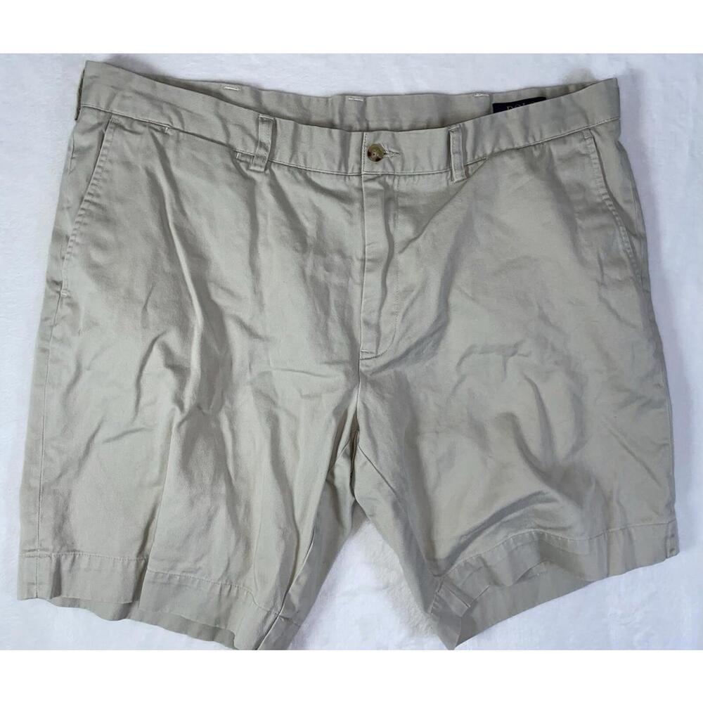 Polo Ralph Lauren Classic Fit 100 cotton khaki tan shorts mens size 38 9” Inseam - Picture 1 of 12